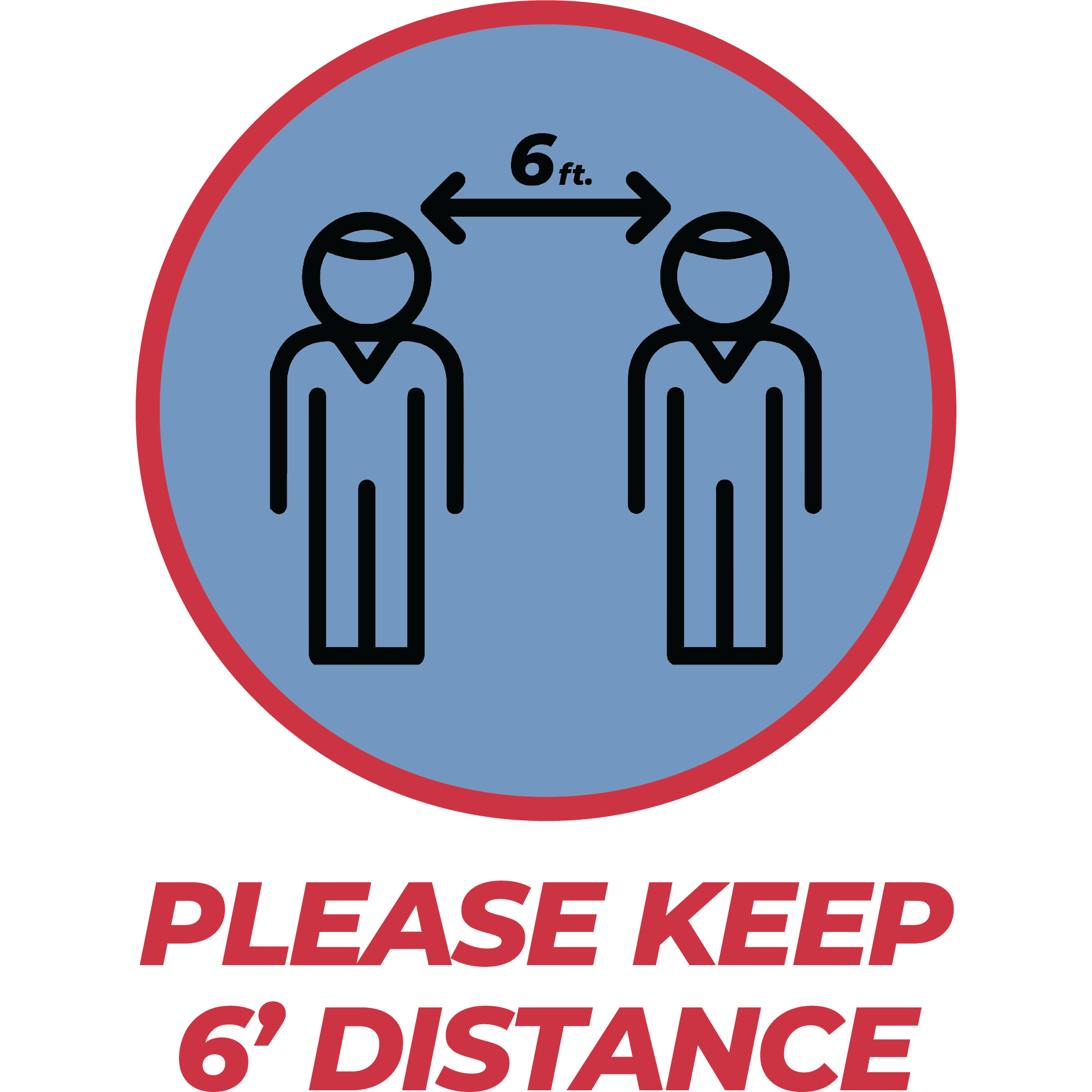 Please Keep 6' Distance